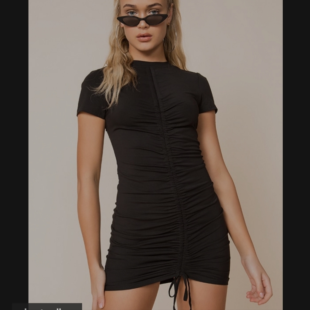 Superdown yasmine ruched tie dress